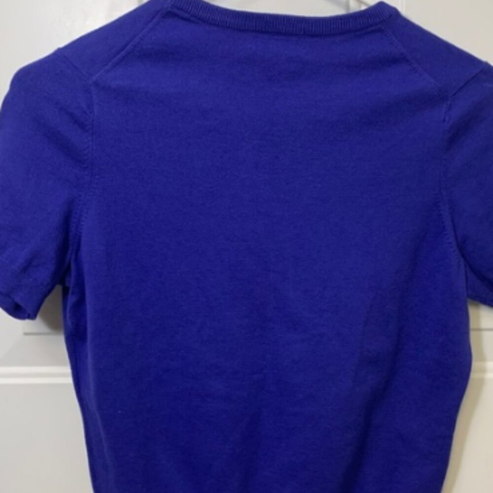 Lands End Womens Blue Crew Neck Pullover Sweater Size XS - Picture 2 of 5